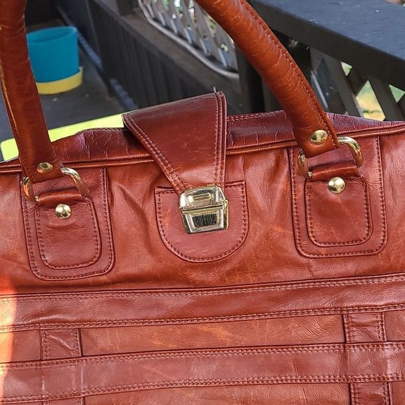 Vintage 60s 70s Carry On Bag Attaché - Picture 4 of 10